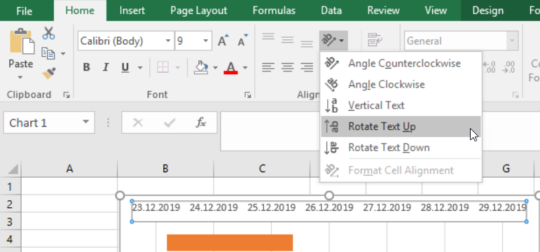 excel project chart