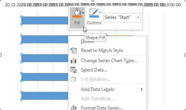 excel project chart