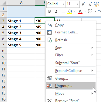 excel pivot table