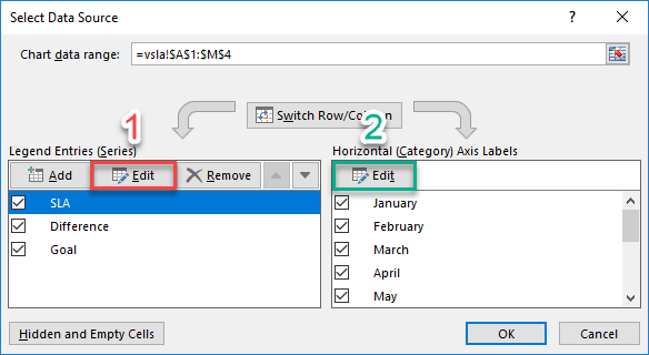 excel chart name manager