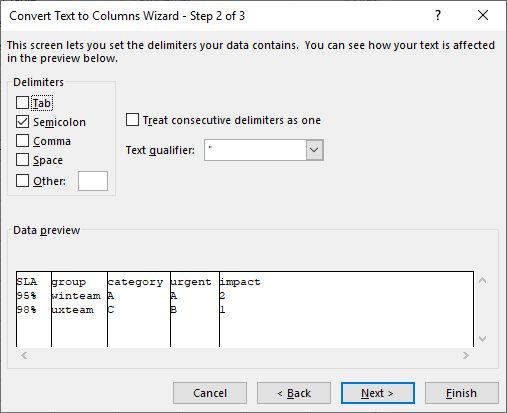 fix data single column excel