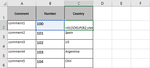 vlookup