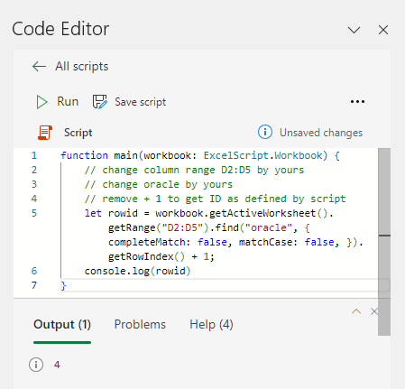 script excel