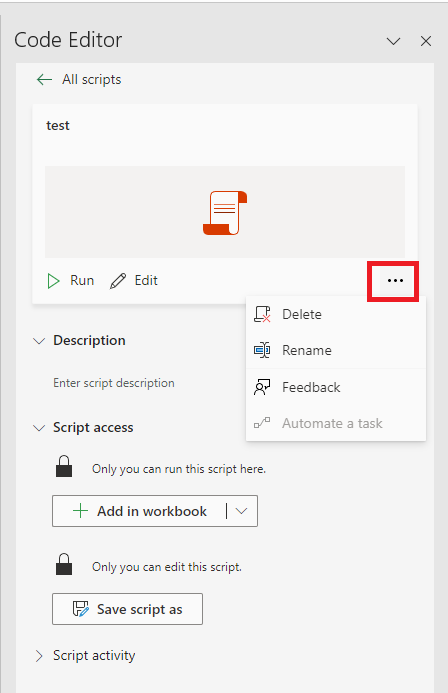 script excel