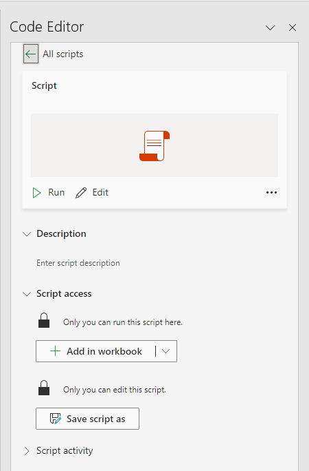 script excel