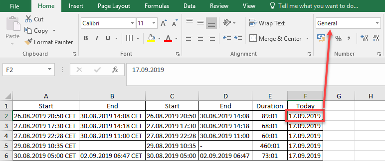 use time date hour excel